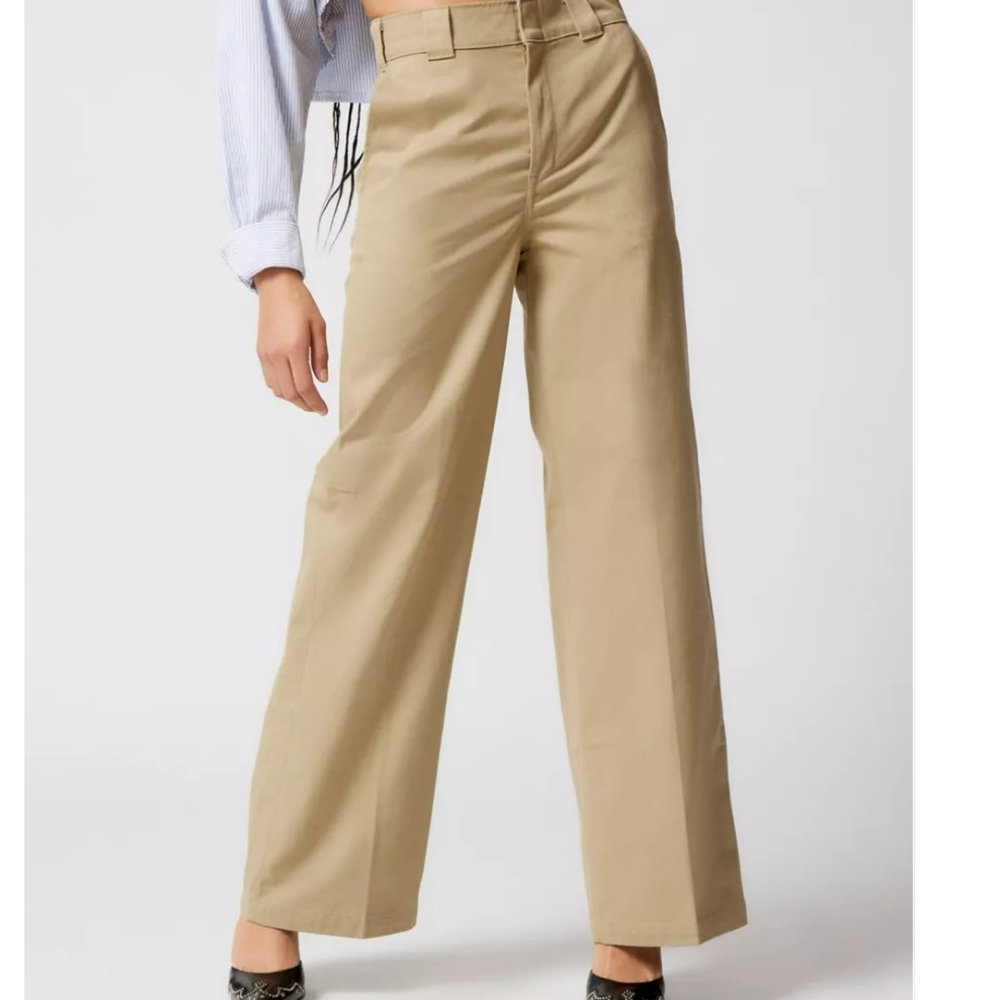 NWT Dickies Wide Leg Khaki Pants / FREE PEOPLE
